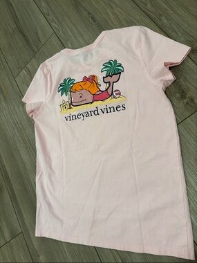 Vineyard Vines Light Pink Beach Graphic Tee